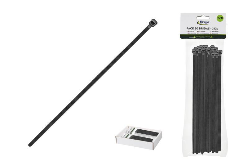 ATTACHE CABLE NOIR 4.8MM 35CM X50PCS