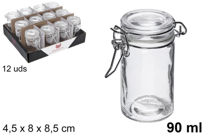 POT EN VERRE HERMETIQUE ROND 90ML