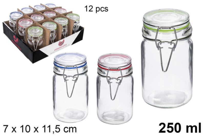 POT EN VERRE HERMETIQUE ROND 250ML