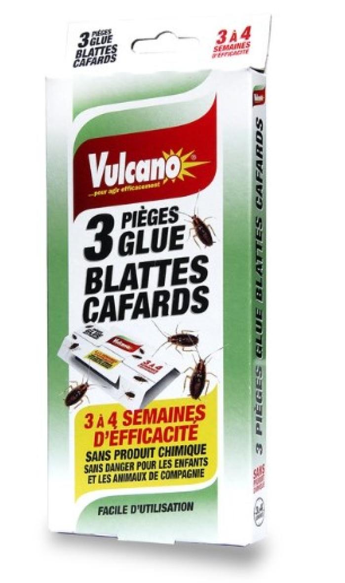 VULCANO PIEGE GLUE CAFARDS ET BLATTES X3