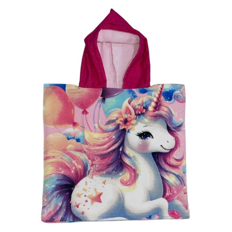 PONCHO DE BAIN LICORNE UNI36-5100