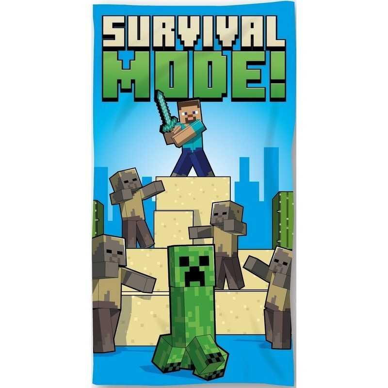 SERVIETTE PLAGE 70X140CM MINECRAFT MNC24-3691