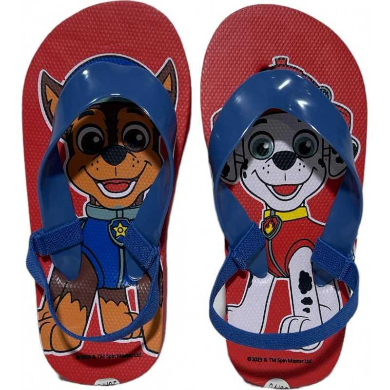TONG PAW PATROL GARCON avec bride élastiquée PW14903 T: 19/20 - 22/23 - 24/25 ***