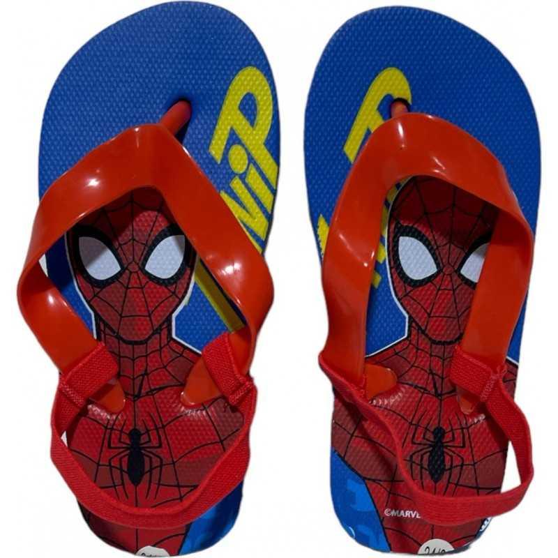 TONG SPIDERMAN avec bride élastiquée SP14151  T: 19/20 - 22/23 - 24/25 ***
