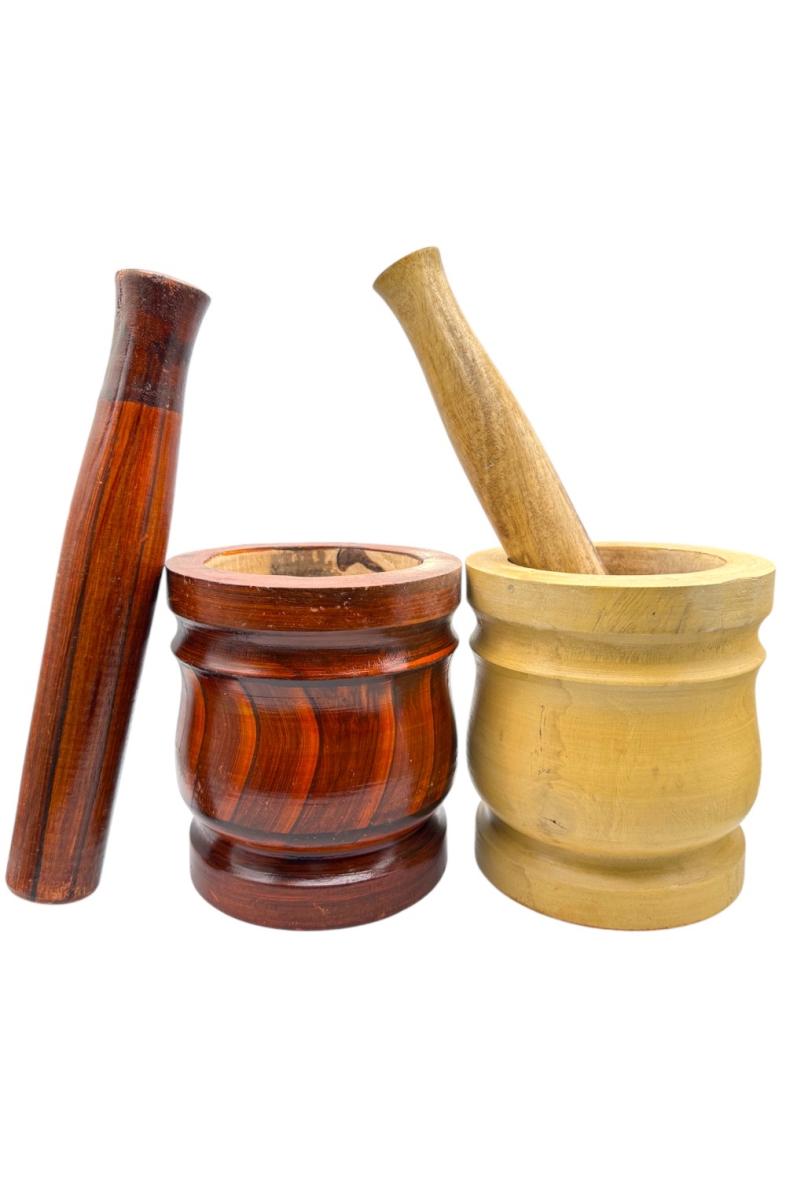 MORTIER EN BOIS 18CM + PILON