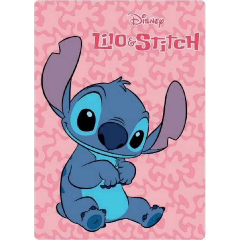 PLAID POLAIRE 100X140CM LILO STITCH LIL23-013 Rose