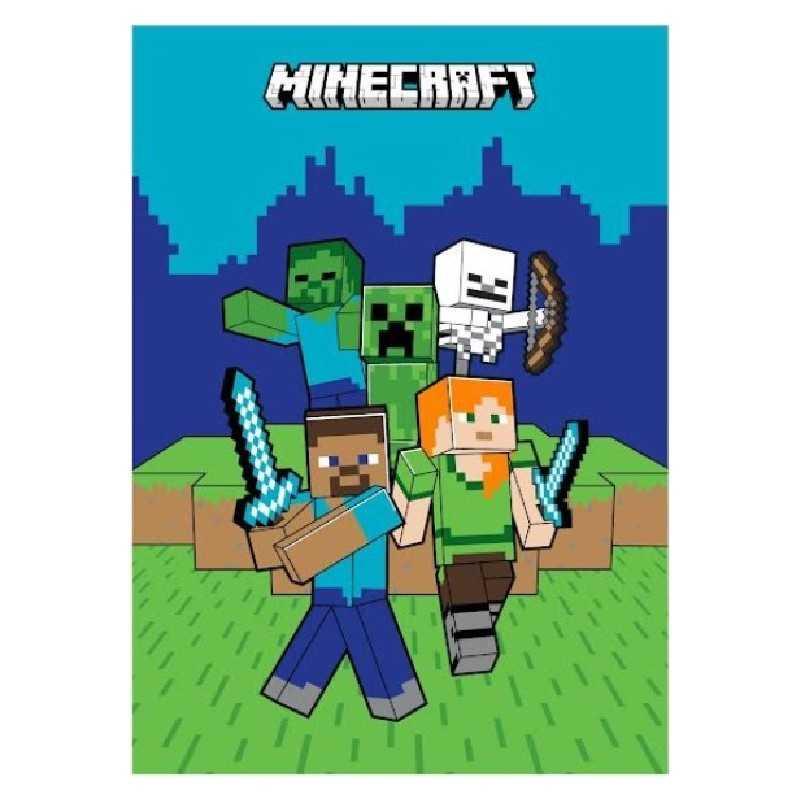 PLAID POLAIRE 100X140CM MINECRAFT MNC23-3013