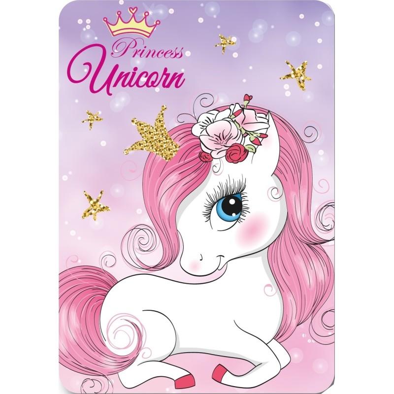 PLAID POLAIRE 100X140CM LICORNE UNI24-4224