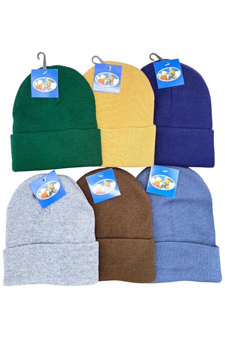BONNET ADULTE UNI COULEUR ASSORTI