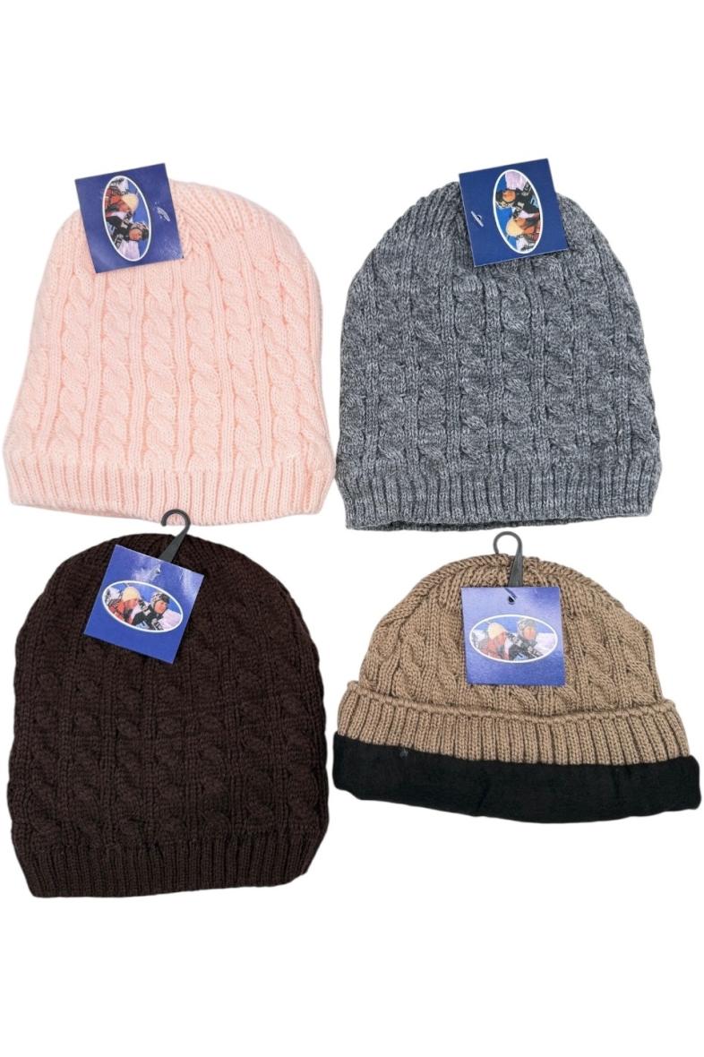 BONNET ADULTE motif tresse + doublure