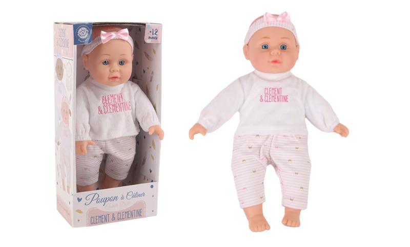 POUPON 31 CM - PYJAMA ROSE - CORPS SOUPLE