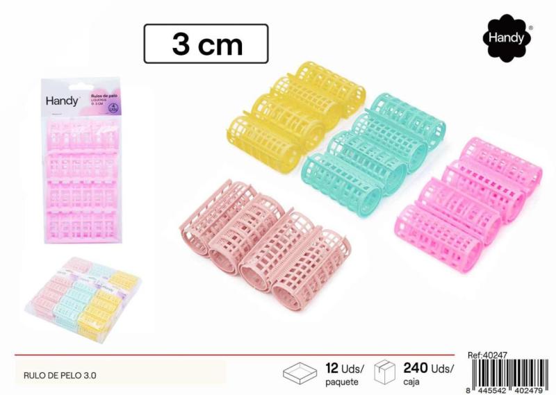 BIGOUDIS PLASTIQUE 3CM X4