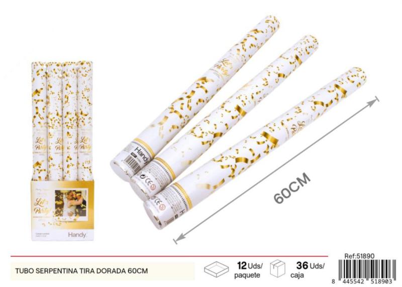 CANON CONFETTIS 60CM DOREE