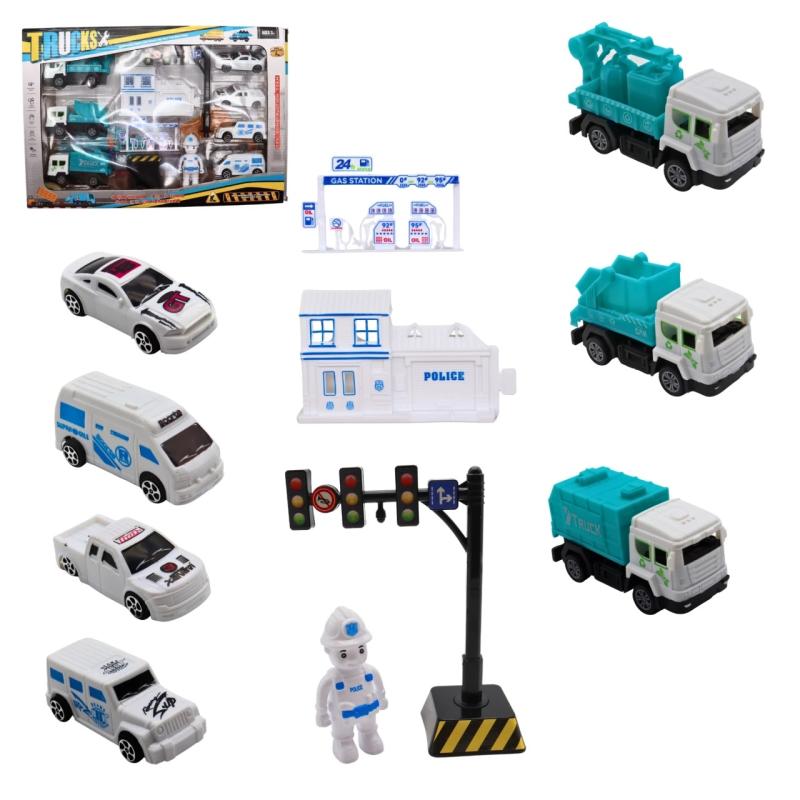 SET VEHICULE POLICE RETROFRICTION 12PCS