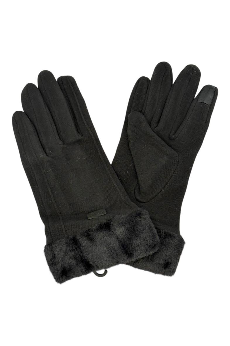 GANT FEMME POLAIRE TACTILE NOIR