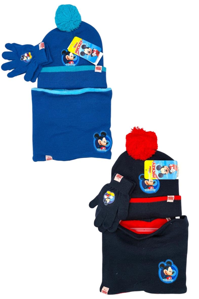 ENSEMBLE 3PCS BONNET + GANT + CACHE COU MICKEY MIC-1061