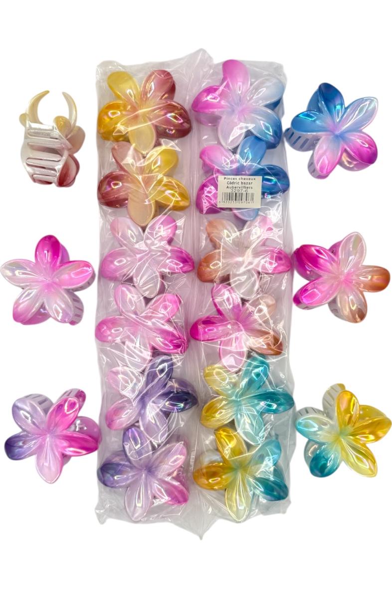 PINCE A CHEVEUX X12 FORME FLEURS N6