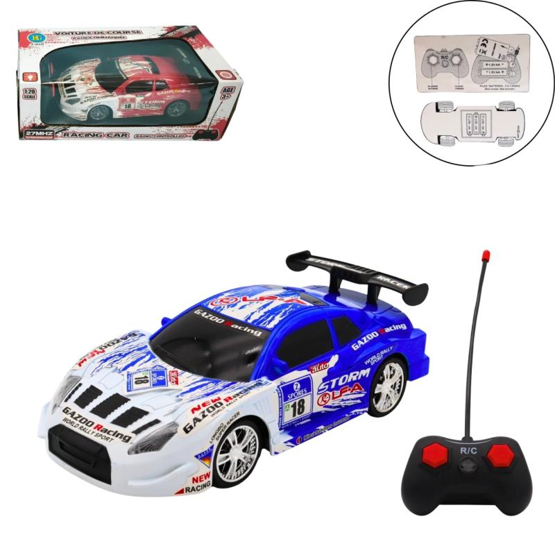 VOITURE RADIOCOMMANDEE 18CM 2 COULEURS