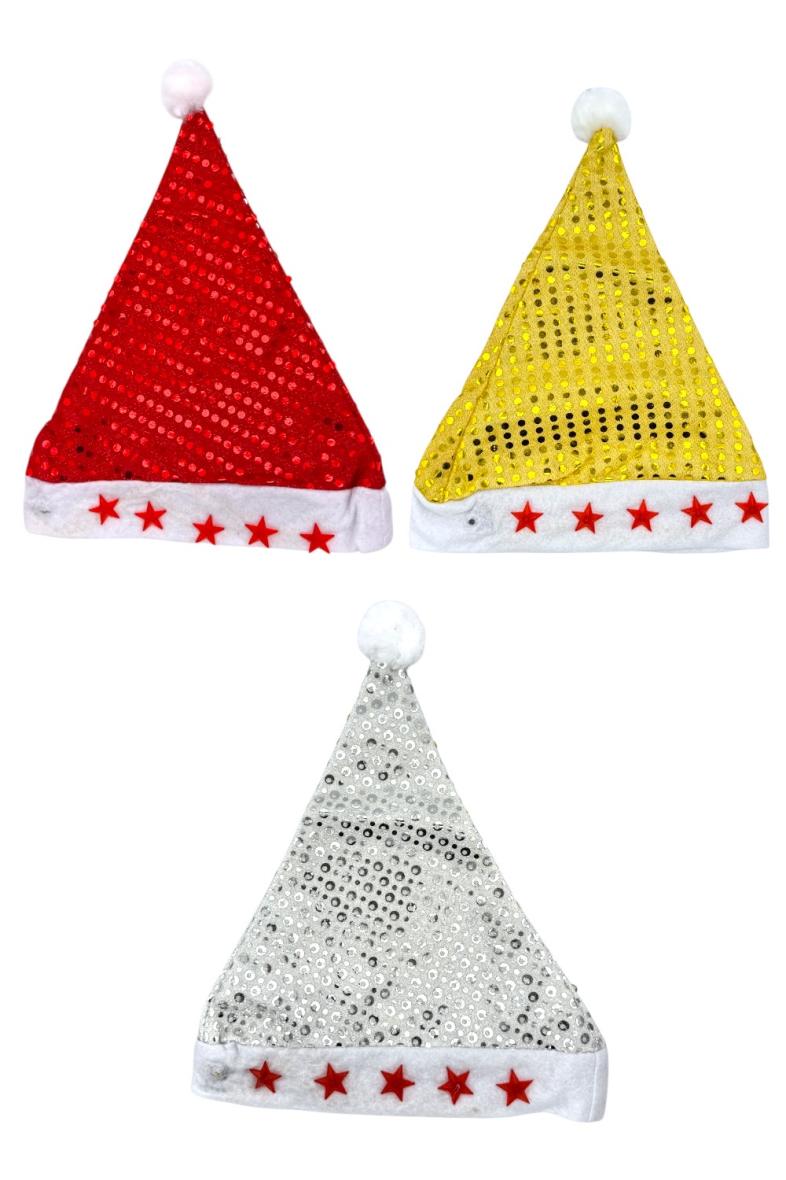 BONNET NOEL PAILLETTE SEQUIN LUMINEUX 3C