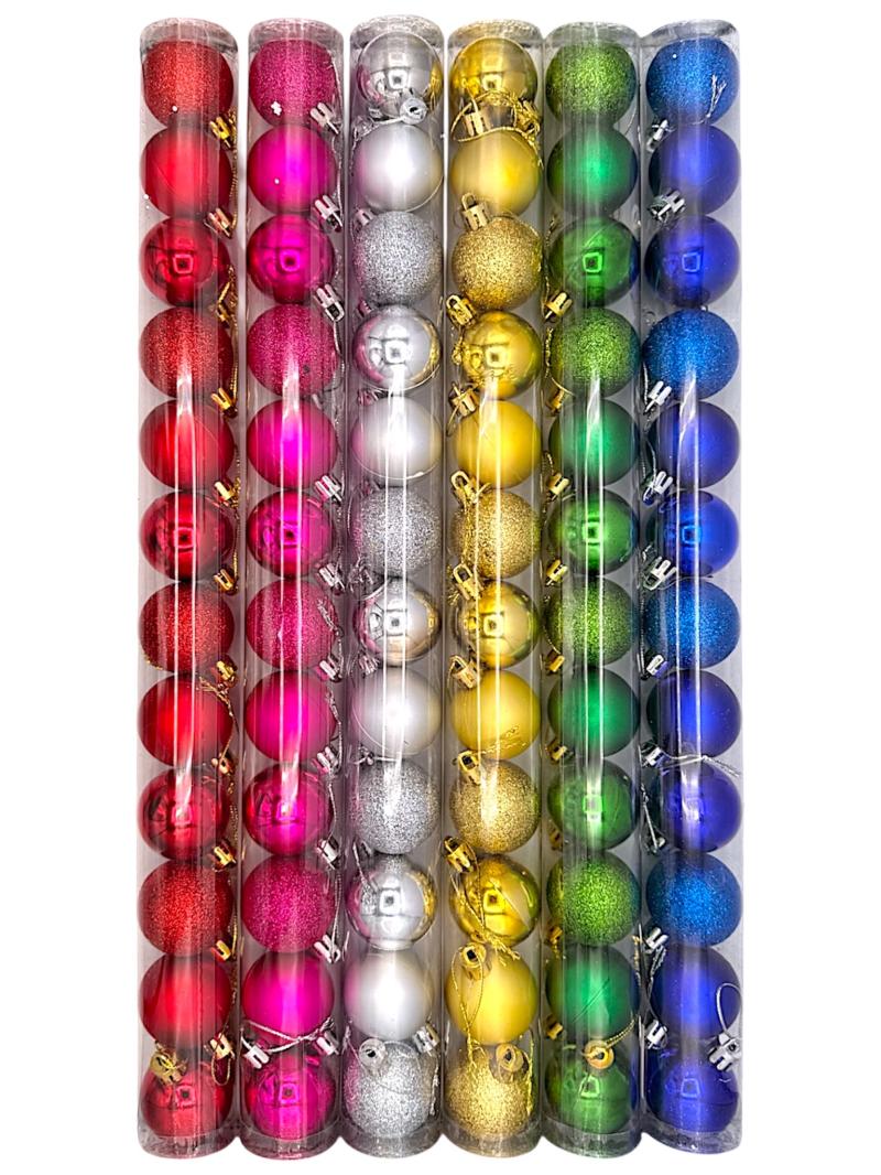 BOULE NOEL 4CM X12 6C ASS