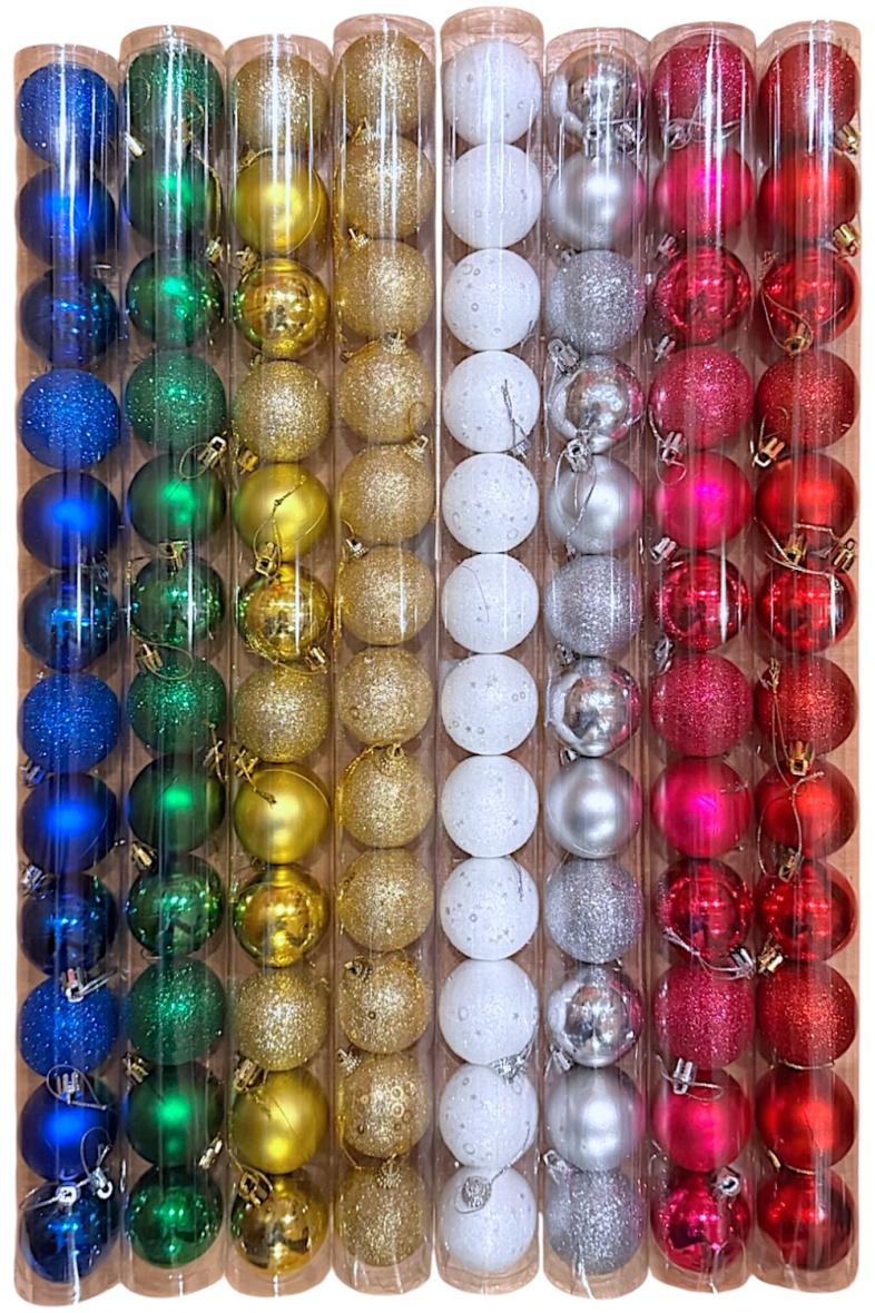 BOULE NOEL 5CM X12 8C ASS