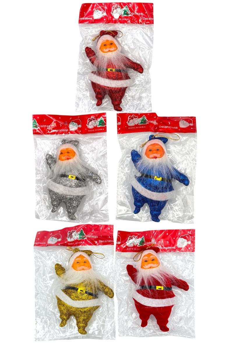 DECO NOEL PÈRE NOEL 11CM à suspendre 5C ASS