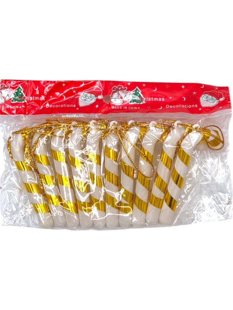 DECO NOEL SUCRE D'ORGE 7CM 10pcs à suspendre