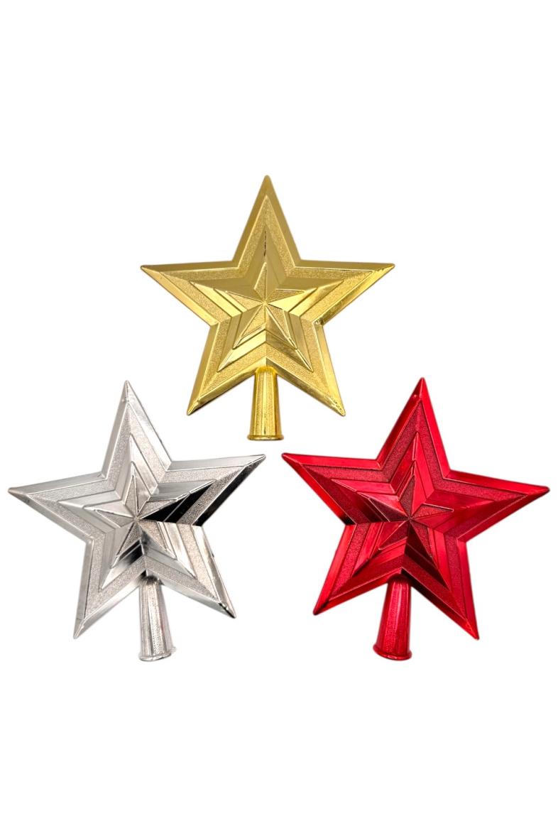 ETOILE SAPIN NOEL 20CM 3C ASS