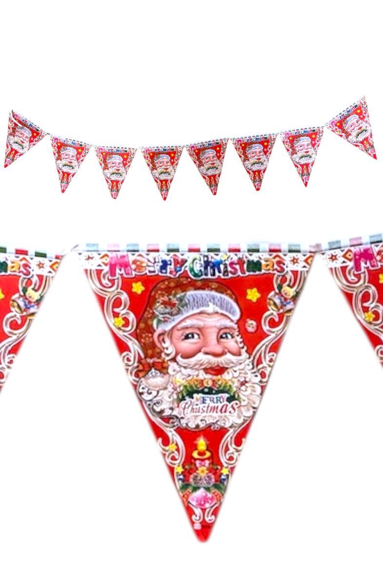 GUIRLANDE NOEL TRIANGLE 'Merry Christmas' 170X28CM