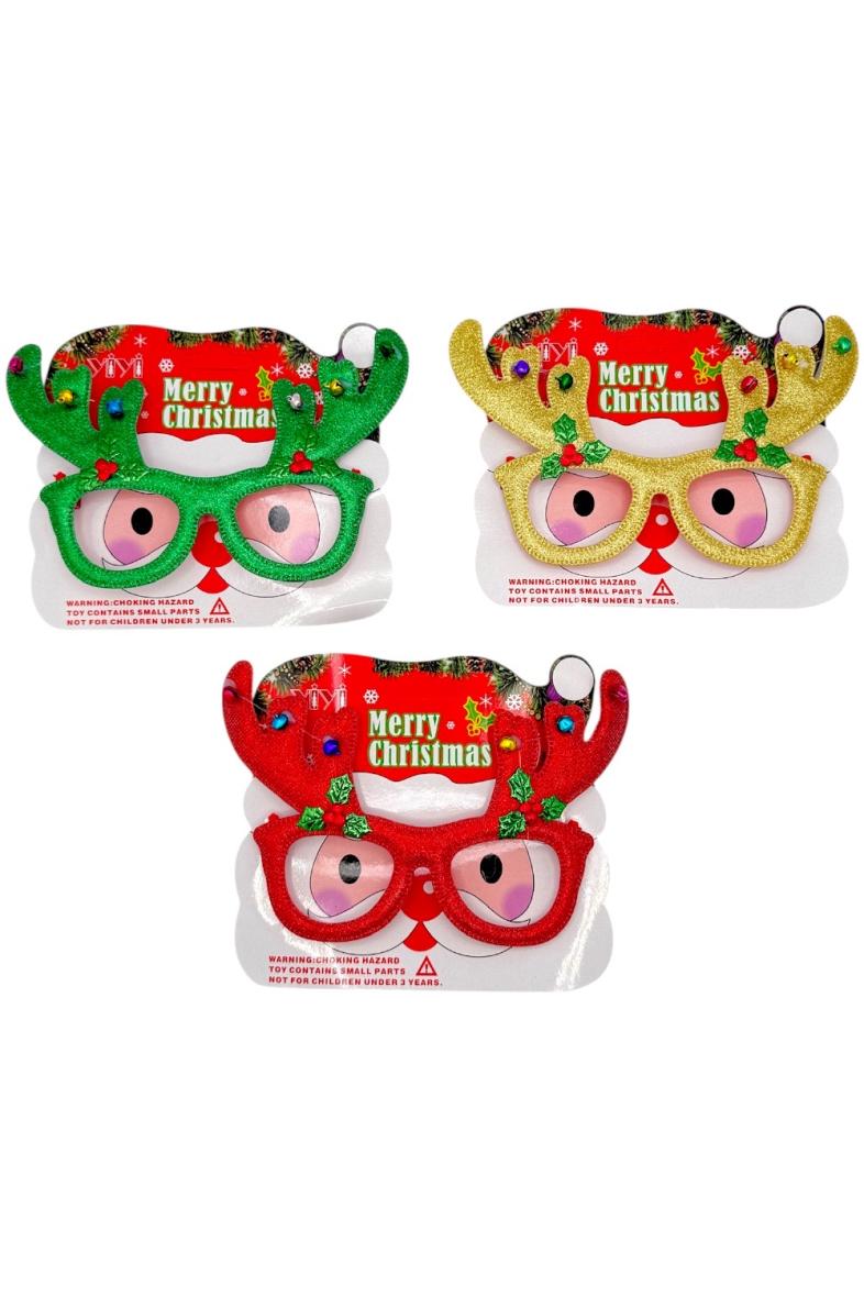 LUNETTE DE NOEL MOTIF RENNE 3C ASS