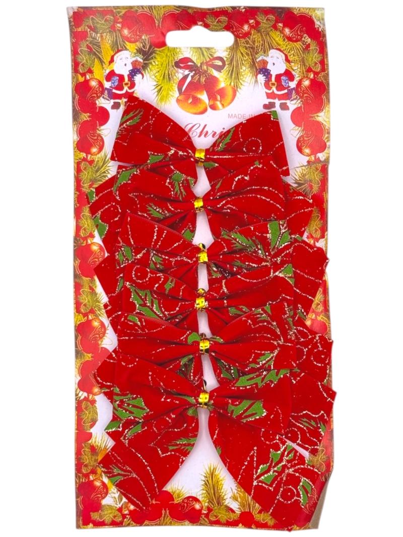 NOEUD NOEL env. 10CM X6