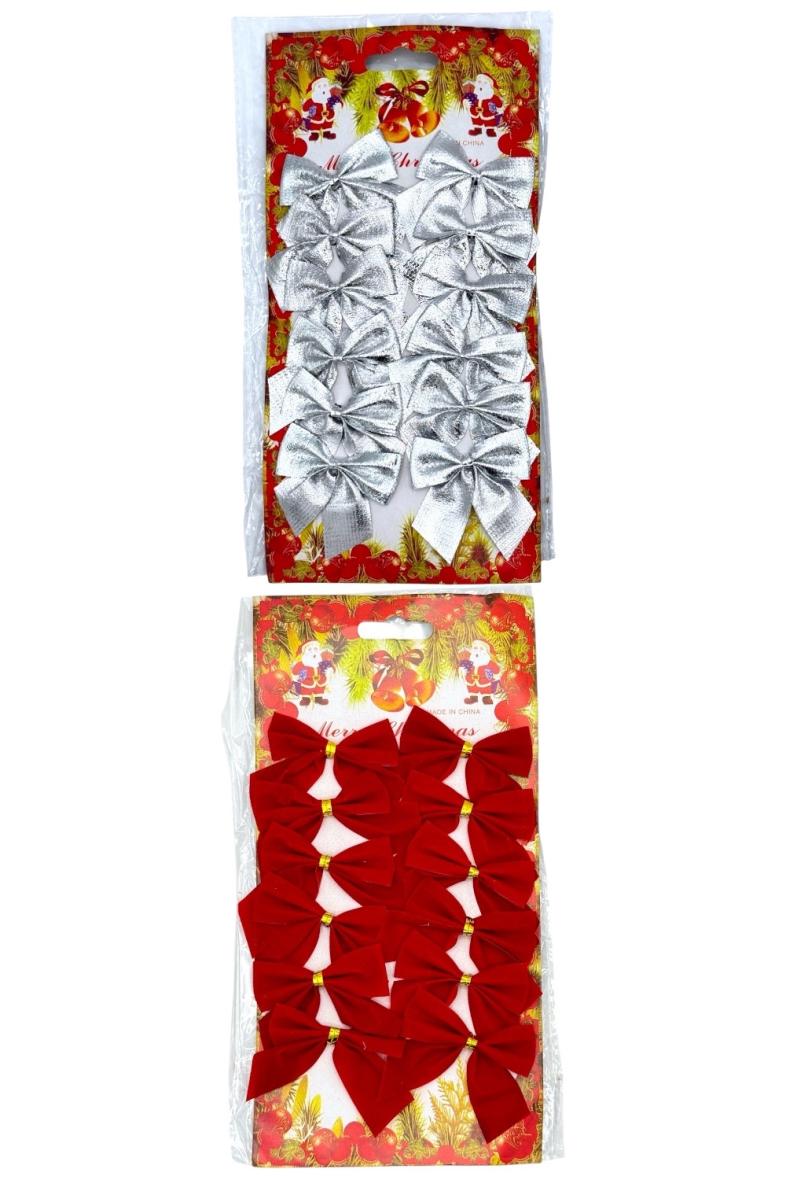 NOEUD NOEL env. 6CM X12 2C ASS