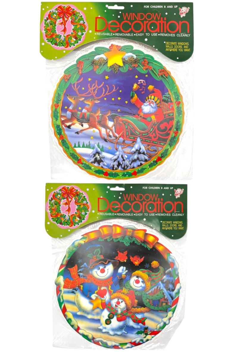 VITRAUX STATIQUE NOEL D28CM 4ASS