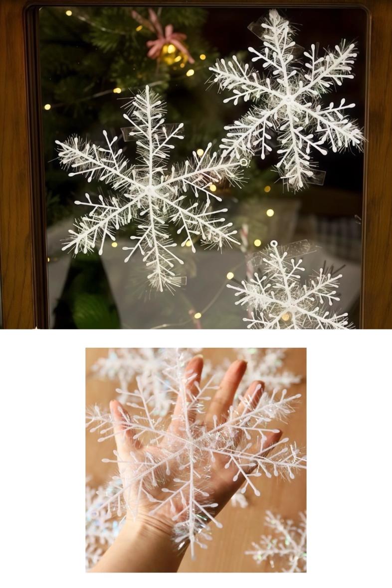 DECO NOEL FLOCON 21CM 3pcs à suspendre