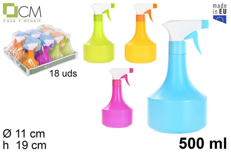 FLACON PLASTIQUE PULVERISATEUR 500ML (vaporisateur)