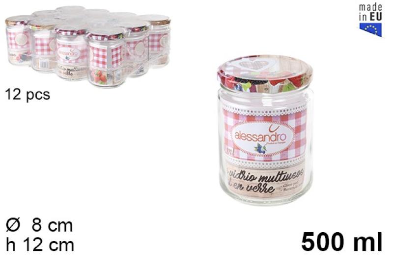 POT EN VERRE 500ML couvercle fruit