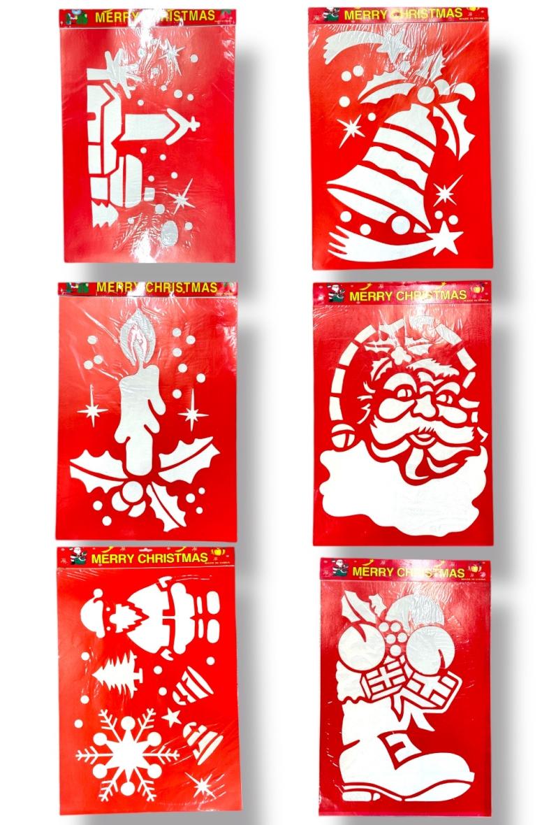 SACHET DE 2 POCHOIRS NOEL DIFFERENTS 53X39CM 6ASS