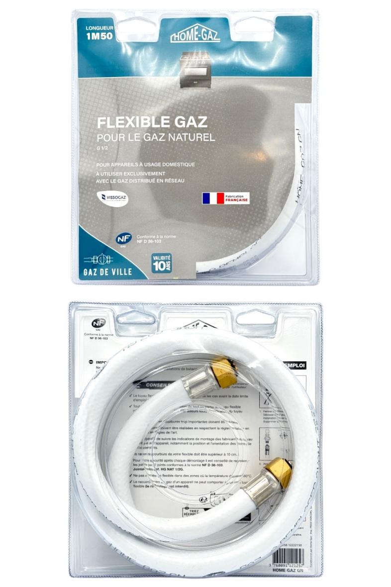 TUYAU GAZ NATUREL 10 ANS - 1,5M