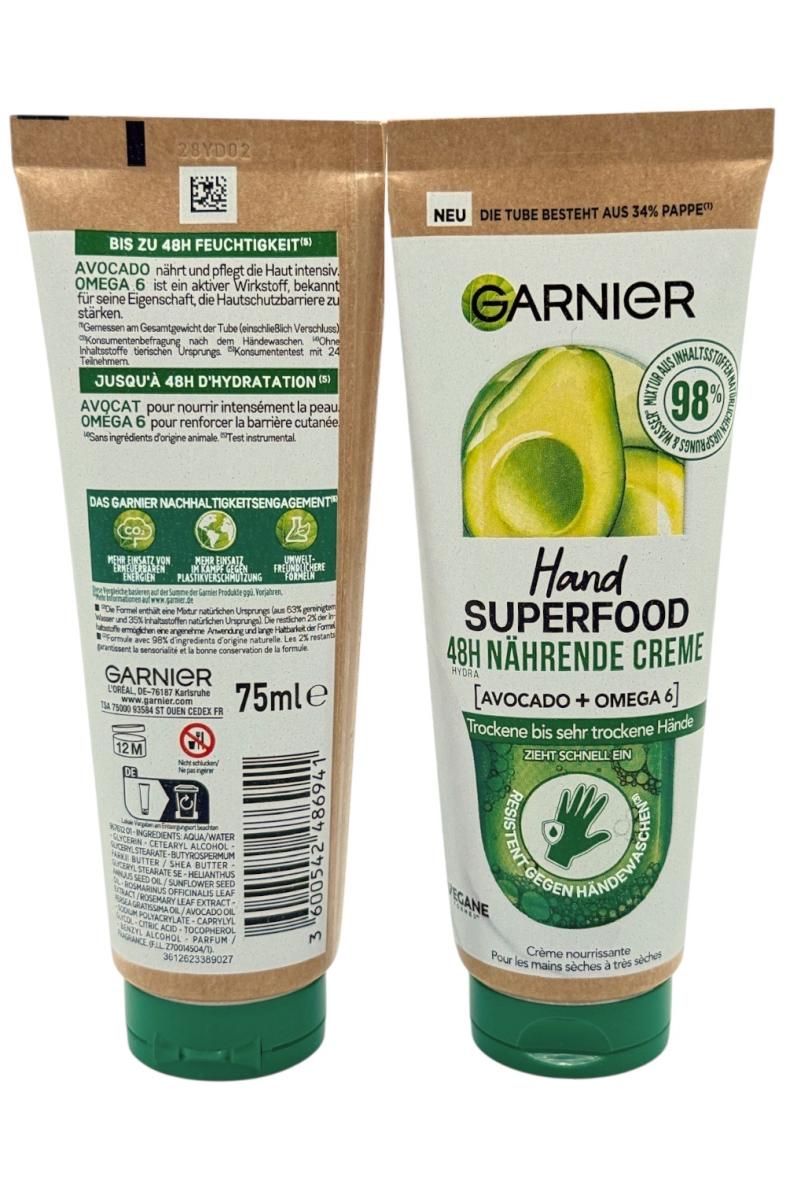 GARNIER CREME MAIN 75ML Mains sèches à très sèches