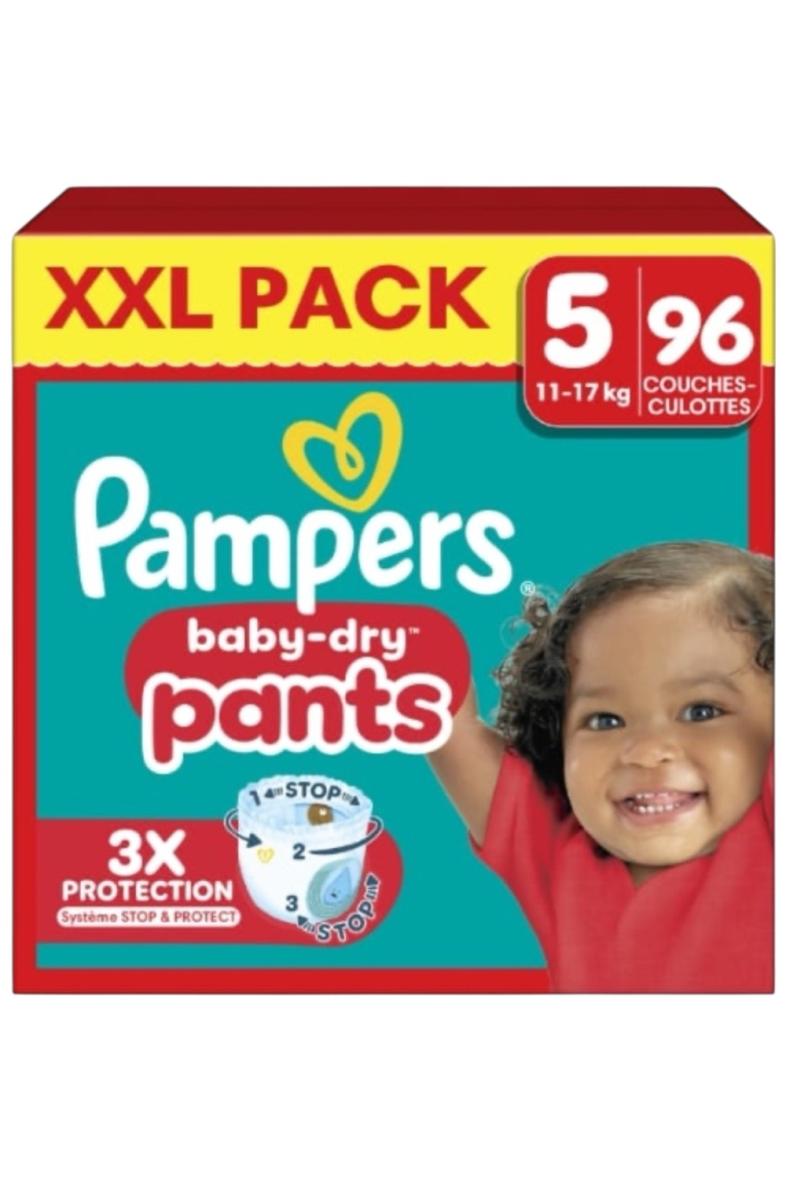 PAMPERS BABY DRY PANTS T5 (11-17KG) 96 Couches Culottes***