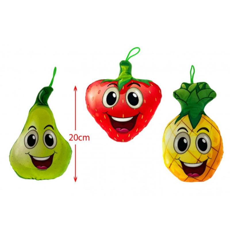 PELUCHE FRUIT 20CM 3 ASSORTIS