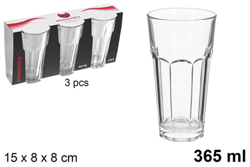 VERRE A EAU 365ML X3 CASABLANCA