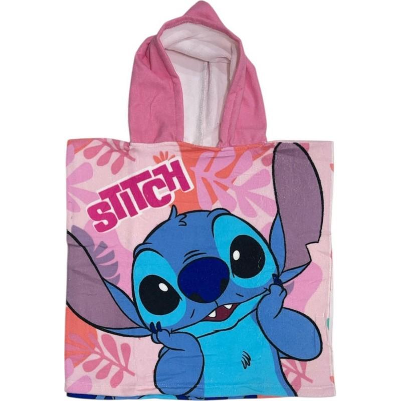 PONCHO DE BAIN LILO STITCH ROSE LIL36-5093