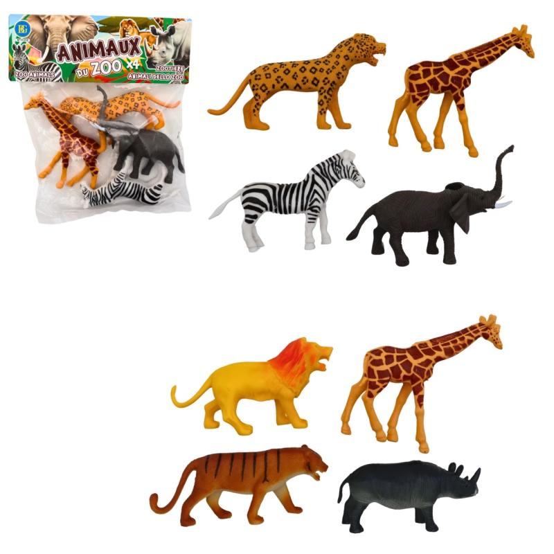 ANIMAL ZOO X4PCS 13-17CM
