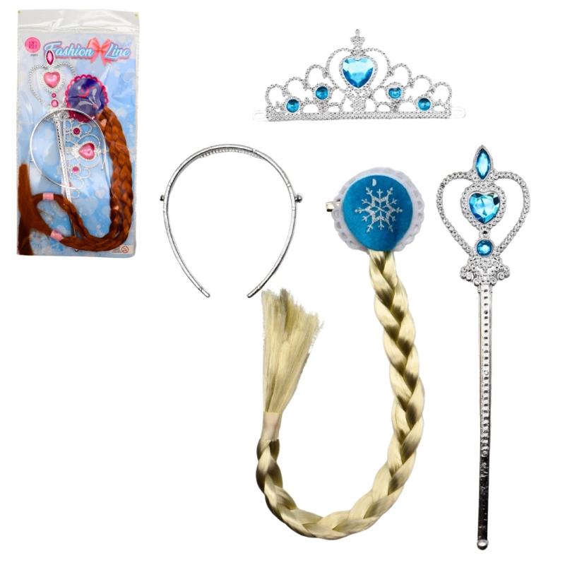 PARURE COIFFURE AVEC MECHE 2 COULEURS ASSORTIES