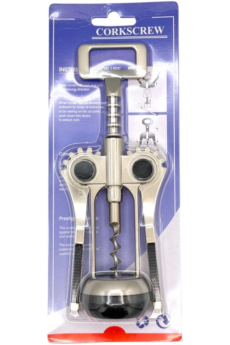 TIRE BOUCHON A LEVIER INOX + DECAPSULEUR