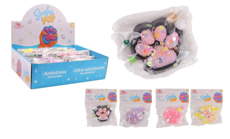 SQUISHY PATTE DE CHAT 4 Couleurs Assortis