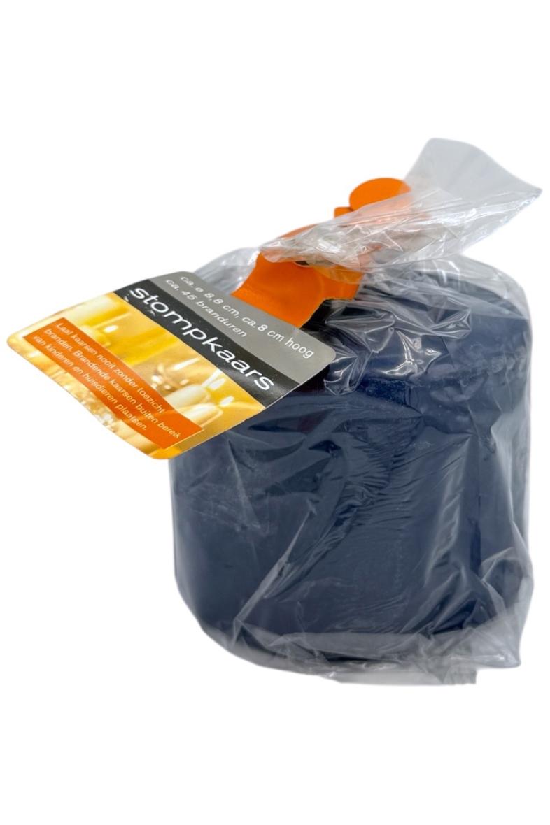 BOUGIE BLEUE D8.8CM H8CM