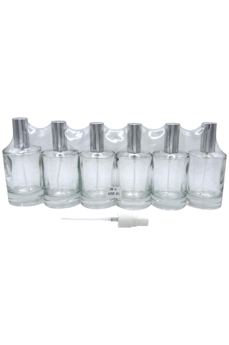 FLACON VAPORISATEUR 100ML VERRE 49595 新圆柱 Bouchon Argent