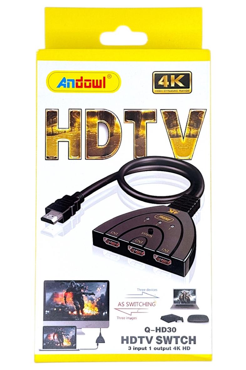 COMMUTATEUR HDMI 3 ENTRÉES 1 SORTIE SWITCH